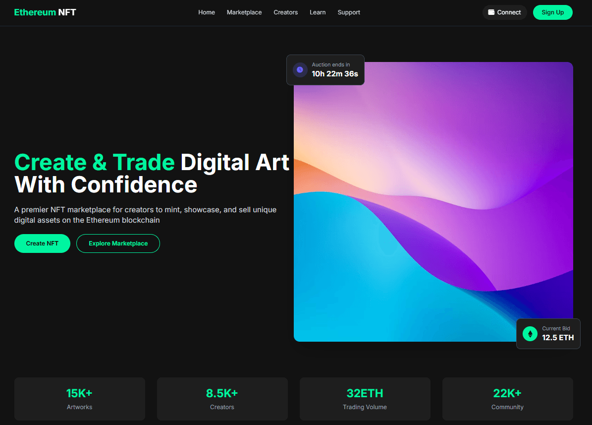 Ethereum NFT Marketplace for Creators